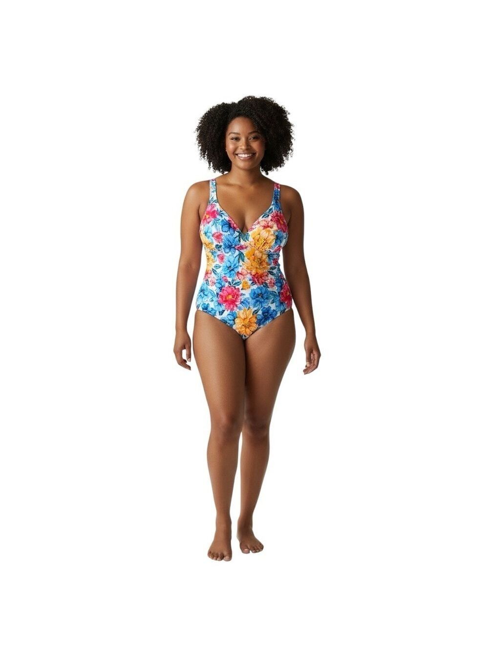 Time and Tru Women’s Size 3X Floral One-Piece Bathing Suit